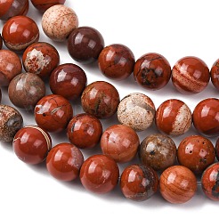 Нити из бисера натуральный красный яшма&nbsp;G-R193-11-8mm