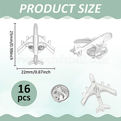 16 шт. броши из сплава в виде самолета для одежды рюкзака&nbsp;JEWB-PH0001-45P