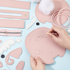 Комплекты сумок через плечо в форме свиньи из искусственной кожи своими руками&nbsp;DIY-WH0043-63