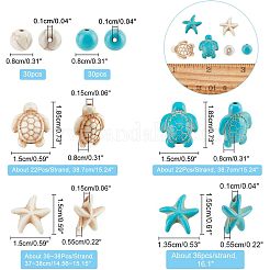 6 стиль синтетические бирюзовые бусины нити&nbsp;G-NB0003-63