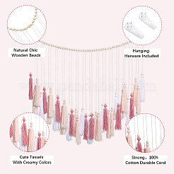 Хлопковые кисточки настенные украшения&nbsp;HJEW-WH20020-002A