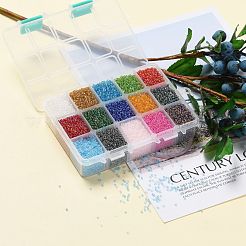 375 г 15-х цветных стеклянных бусин&nbsp;SEED-JP0004-05-2mm