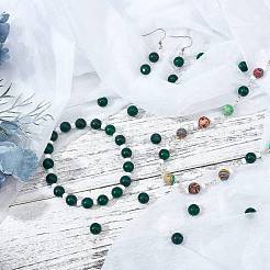 Натуральный зеленый бисер пряди оникс Агат G-AR0002-37