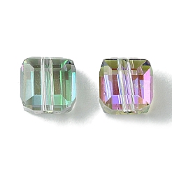 100шт прозрачные гальванические стеклянные бусины&nbsp;GLAA-K064-08A-HP01