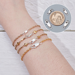 4 шт. 4 стиля 925 застежки-карабины из стерлингового серебра&nbsp;STER-ME0001-33S