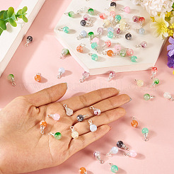 100 шт. 10-х цветные стеклянные подвески с краской для выпечки&nbsp;PALLOY-TAC0210