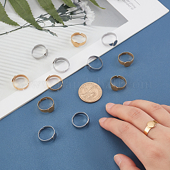 20 шт. 2 цвета ионного покрытия (IP) регулируемые кольца для пальцев из нержавеющей стали 304&nbsp;STAS-UN0032-61