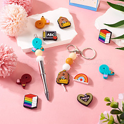 16 шт. 8 стильных экологически чистых силиконовых бусины для пищевых продуктов&nbsp;SIL-TA0001-74