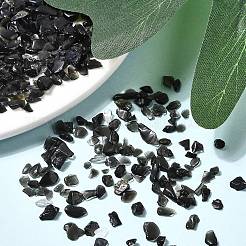 Природные обсидиана бисер чип&nbsp;G-L453-08