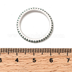 Латунные микро проложить пальцев кольца кубического циркония&nbsp;RJEW-P166-09A-P