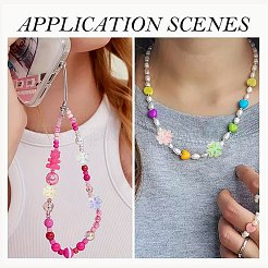 24 шт. 8-х цветные акриловые бусины с УФ-покрытием&nbsp;SACR-FS0001-47