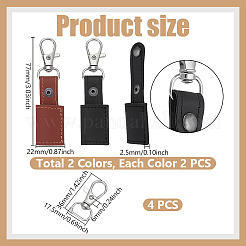 4 шт. 2 цвета искусственная кожа чехол для ручки подвеска украшения для мужчин и женщин&nbsp;KEYC-GA0001-48