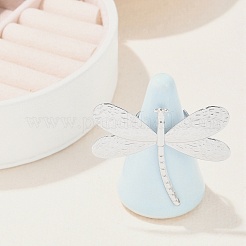 Кольца-манжеты с открытыми стрекозами из нержавеющей стали 304 с защитой от потускнения&nbsp;RJEW-M047-07P