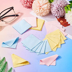 30 шт. двухцветная микрофибровая двухсторонняя бархатная салфетка&nbsp;AJEW-TA0001-85