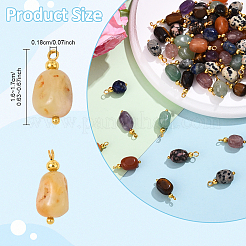 10 шт. подвески из натурального тигрового глаза&nbsp;PALLOY-YW00114-01