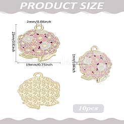 10 шт. Подвески из сплава с эмалью&nbsp;ENAM-LP0002-15A