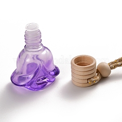 Автомобиль висит освежитель воздуха в форме цветка стеклянные бутылки&nbsp;LS-HJEW-WH0006-19E