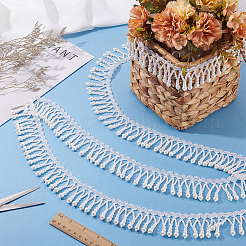 5 ярд полиамида с отделкой из пластиковых бусин&nbsp;OCOR-WH0109-087A