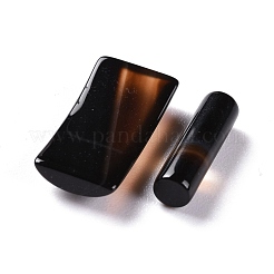 Натуральные окрашенные и нагретые бусины из черного агата&nbsp;G-M379-04