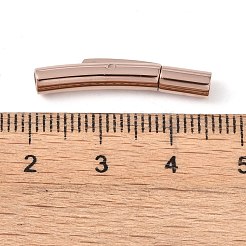 Ионное покрытие (ip) колонна 304 нержавеющая сталь байонетные застежки для ожерелий&nbsp;STAS-O035-05RG