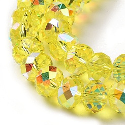 Прозрачные гальванические бусины с цветным покрытием ab&nbsp;EGLA-H104-06C