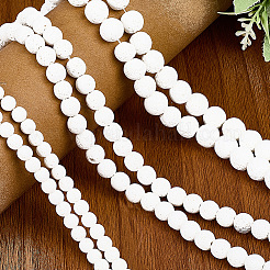 5 нити натуральных круглых бусин из лавового камня&nbsp;G-LT0001-02C-01