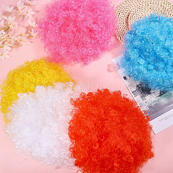 5 шт. 5-цветный синтетический неоновый афро-парик для Хэллоуина&nbsp;AJEW-CA0005-15