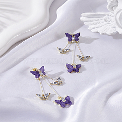 1 пара сережек-гвоздиков с кристаллами&nbsp;EJEW-LP0001-90