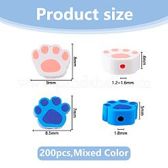 400шт 2 стиля ручной работы бусины из полимерной глины&nbsp;CLAY-DC0001-17