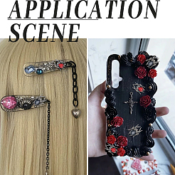 36 шт. 2-х цветные кабошоны из сплава со стразами&nbsp;FIND-SP0004-43