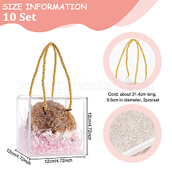 Прозрачная подарочная коробка из пластика для животных&nbsp;OBOX-WH0016-05A