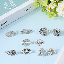 5 шт. 5 стиля зажимы для кардигана в виде листа из сплава&nbsp;FIND-GF0008-23
