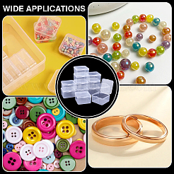 12 квадратный пластиковый контейнер для хранения бусин с откидной крышкой&nbsp;CON-GO0001-03