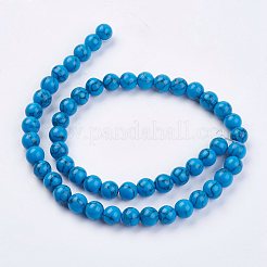 Имитация синтетический бирюзовый шарик нити&nbsp;G-F434-8mm-02