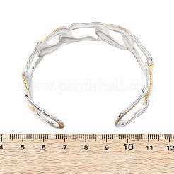 Овальные браслеты-манжеты из нержавеющей стали 304 для женщин&nbsp;BJEW-B150-06GP