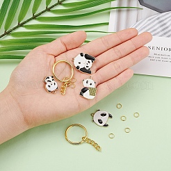 Наборы для изготовления брелка с подвеской в виде панды&nbsp;DIY-YW0004-20