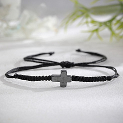 Браслеты из плетеного шнура с искусственными камнями&nbsp;CC2534-1