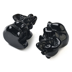 Резные фигурки из натурального обсидиана&nbsp;DJEW-L023-D06