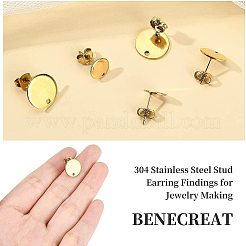 36 шт. 3 стиля ионного покрытия (IP) 304 нержавеющая сталь серьги-гвоздики фурнитура&nbsp;STAS-BC0002-56