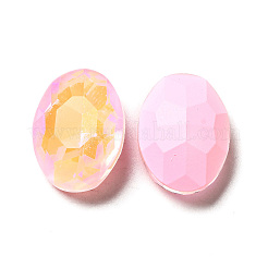 Стеклянные кабошоны со стразами в флуоресцентном стиле мокко&nbsp;GGLA-M005-01B-223MK