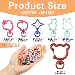 15 шт. окрашенный распылением сплав с поворотным замком-карабином&nbsp;FIND-YW0010-11