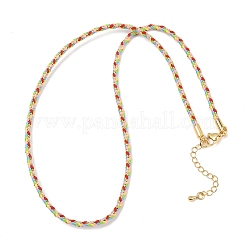 Изготовление ожерелий из круглого нейлонового хлопкового шнура диаметром 2.5 мм&nbsp;NJEW-C106-01G