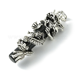 Большие подвески из сплава и стекла в тибетском стиле&nbsp;FIND-B041-02AS-01