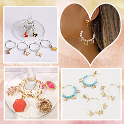 80 шт. 4 размера 316 хирургическая нержавеющая сталь винные бокалы кольца подвески&nbsp;STAS-BBC0003-18