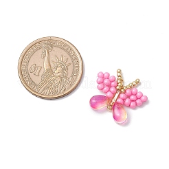 Подвески-бабочки из стеклянного бисера ручной работы&nbsp;PALLOY-MZ00685