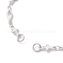 Изготовление браслета из ромбовидной цепочки из нержавеющей стали 304&nbsp;AJEW-JB01445