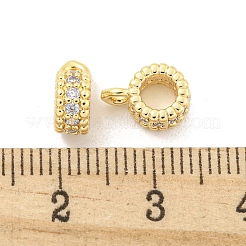 Латунные микропаве прозрачные подвески с фианитом&nbsp;KK-Z044-08G