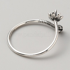 925 кольцо-манжета из стерлингового серебра с открытым дизайном&nbsp;STER-WH0016-09AS