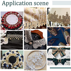 Полиэфирная сетка с вышивкой кружевными лентами&nbsp;OCOR-PH0002-43