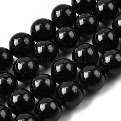 Натуральный черный турмалин бисер нитей&nbsp;G-G763-01-12mm-A